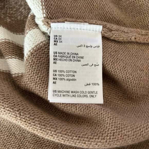 Karen Scott Woman 1/4 Zip Mock Neck Sweater Chestnut Heather, 3X, NWT - Picture 8 of 12